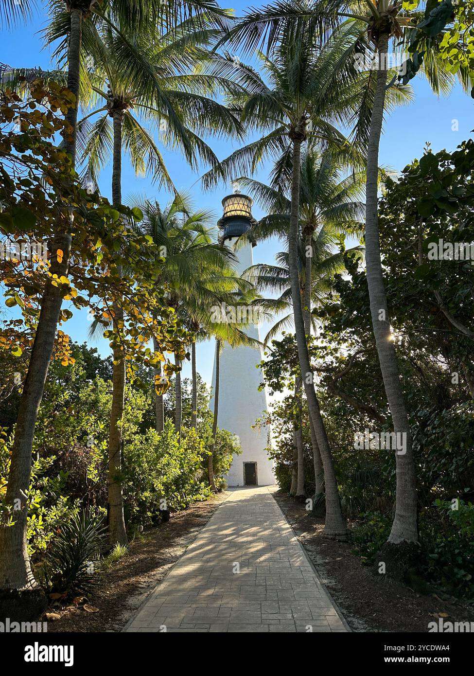 Le phare de Cape Florida, Key Biscayne, Floride, USA Banque D'Images