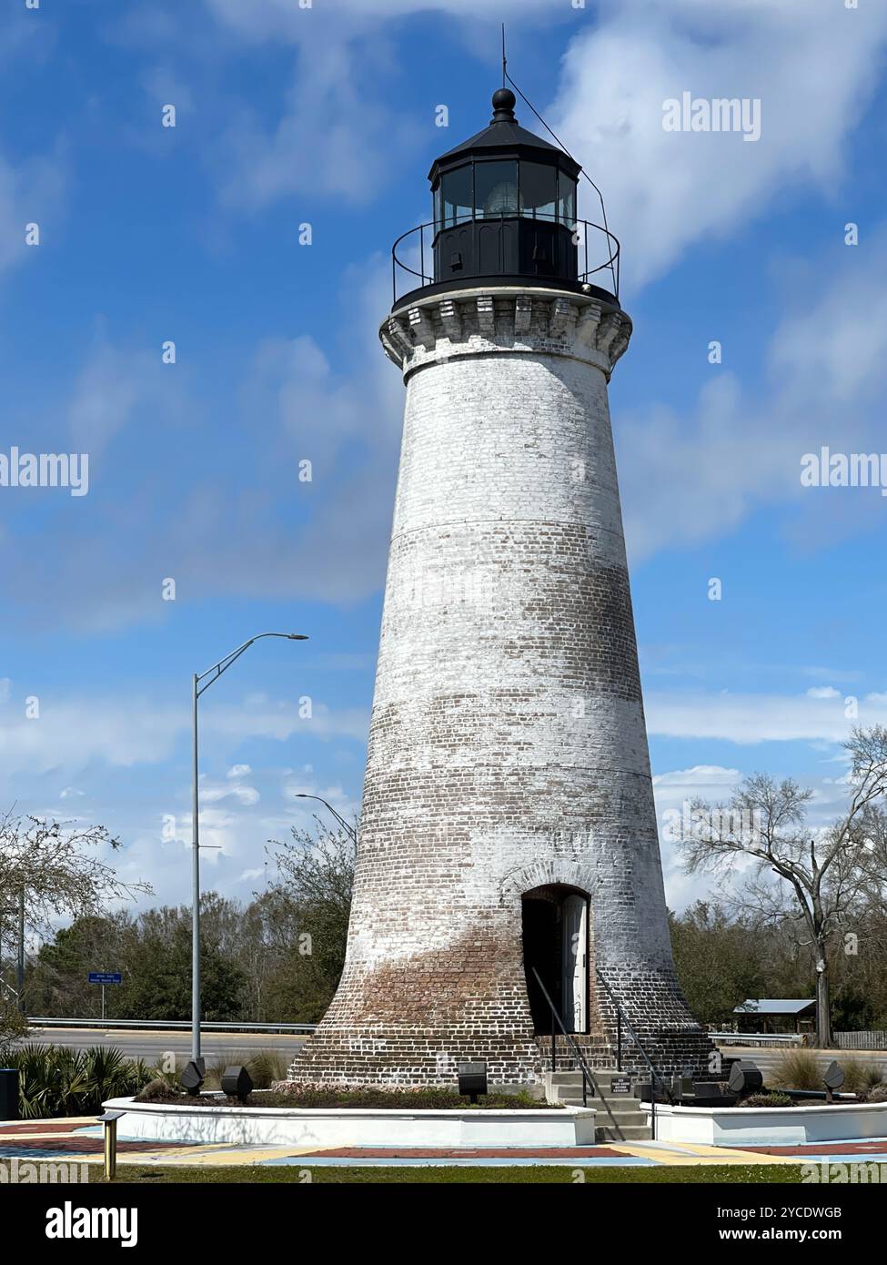 Phare de Round Island, Pascagoula, Mississippi, États-Unis Banque D'Images