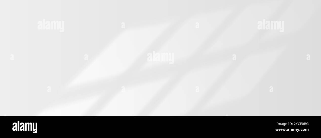 Ombre de lumière du soleil sur la surface. Lumière réfléchie et fond d'ombre de fenêtre. Scène de lumière naturelle du soleil pour maquette, modèle, superposition, affiche, bannière. Lumière vive sur le mur, le plafond, le sol. Vecteur Illustration de Vecteur