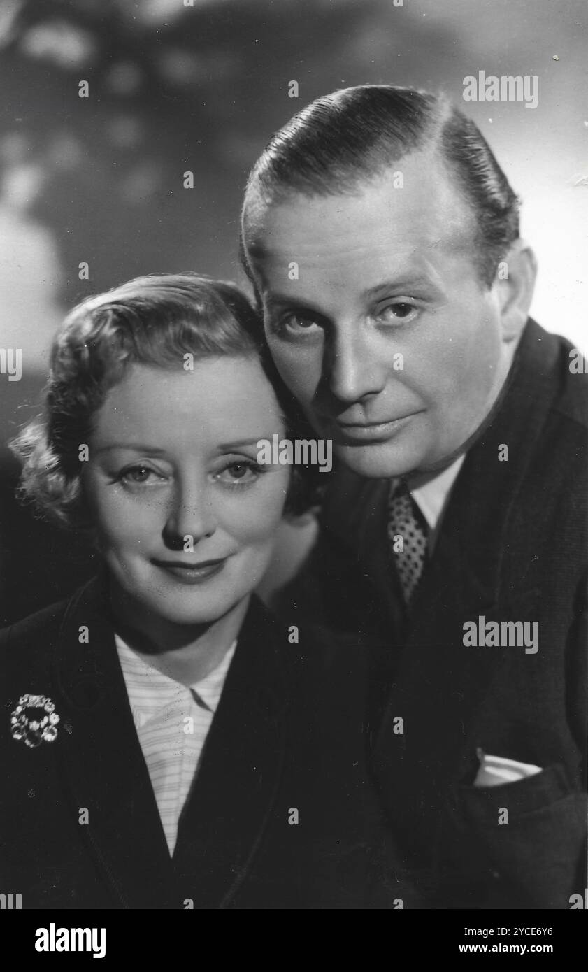 Frank Lawton et Evelyn Laye - acteurs anglais de cinéma et de télévision Banque D'Images