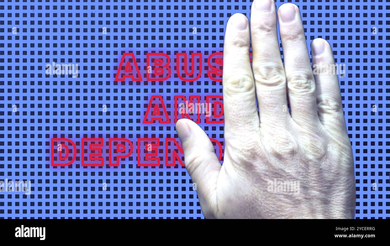 Animation pour sensibiliser à un sujet très sensible, l'abus et la dépendance des pilules et des drogues, concept Banque D'Images Animation pour sensibiliser à un sujet très sensible, l'abus et la dépendance des pilules et des drogues, concept Banque D'Images
