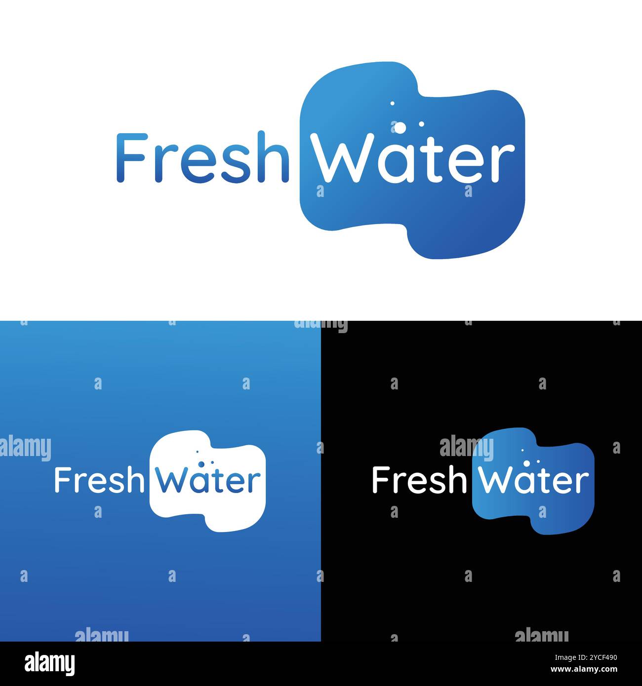 Jeu de logos d'eau douce. Logotype d'eau douce. Illustration vectorielle. Illustration de Vecteur