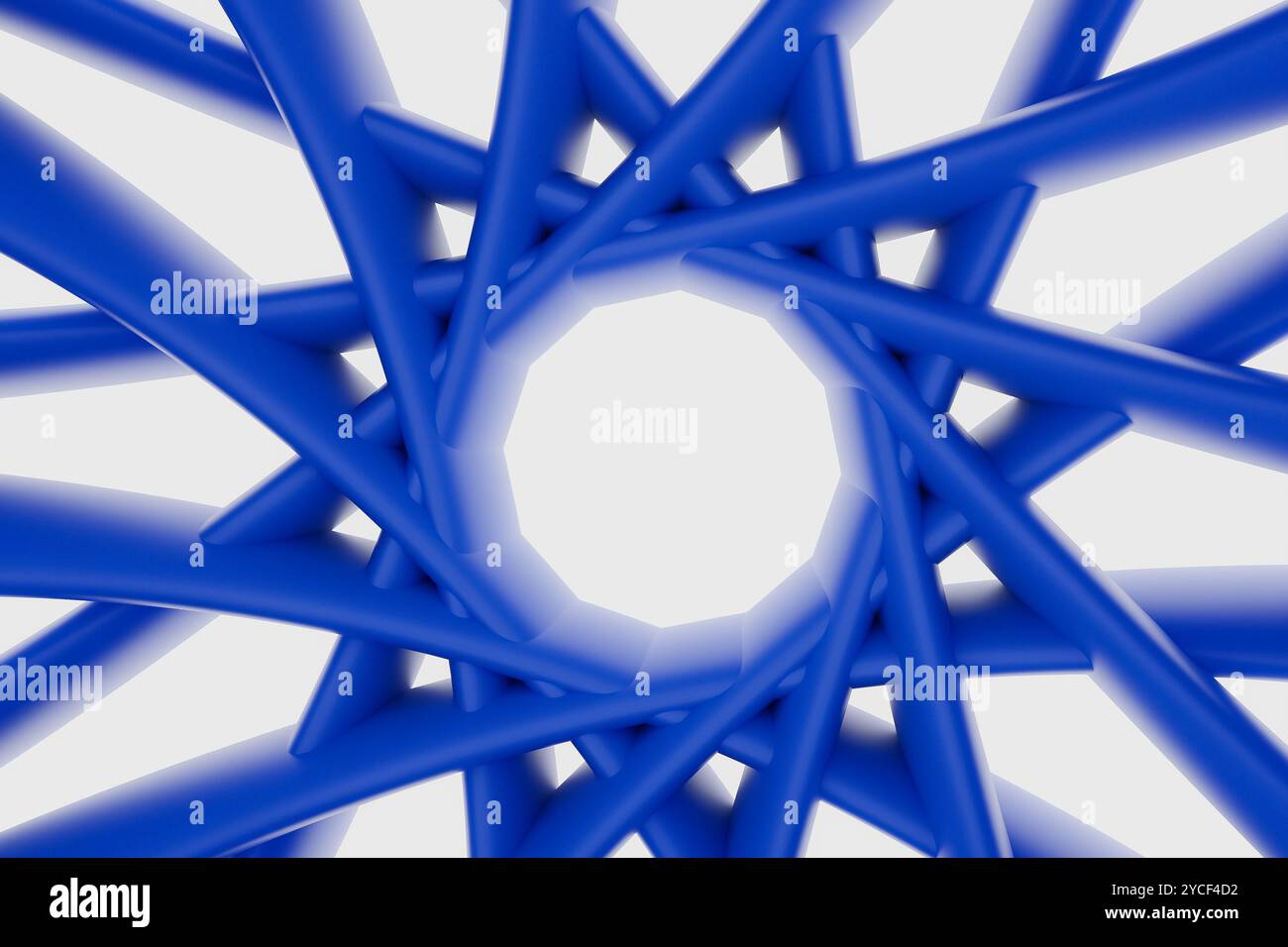 Une spirale bleue et blanche avec des lignes bleues Banque D'Images