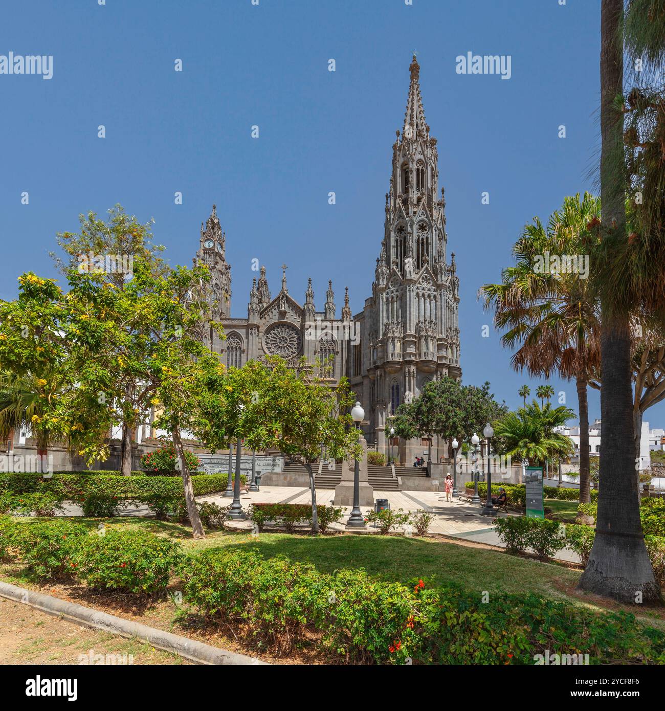 Cathédrale Iglesia de San Juan de Bautista, Arucas, Grande Canarie, Îles Canaries, Espagne Banque D'Images