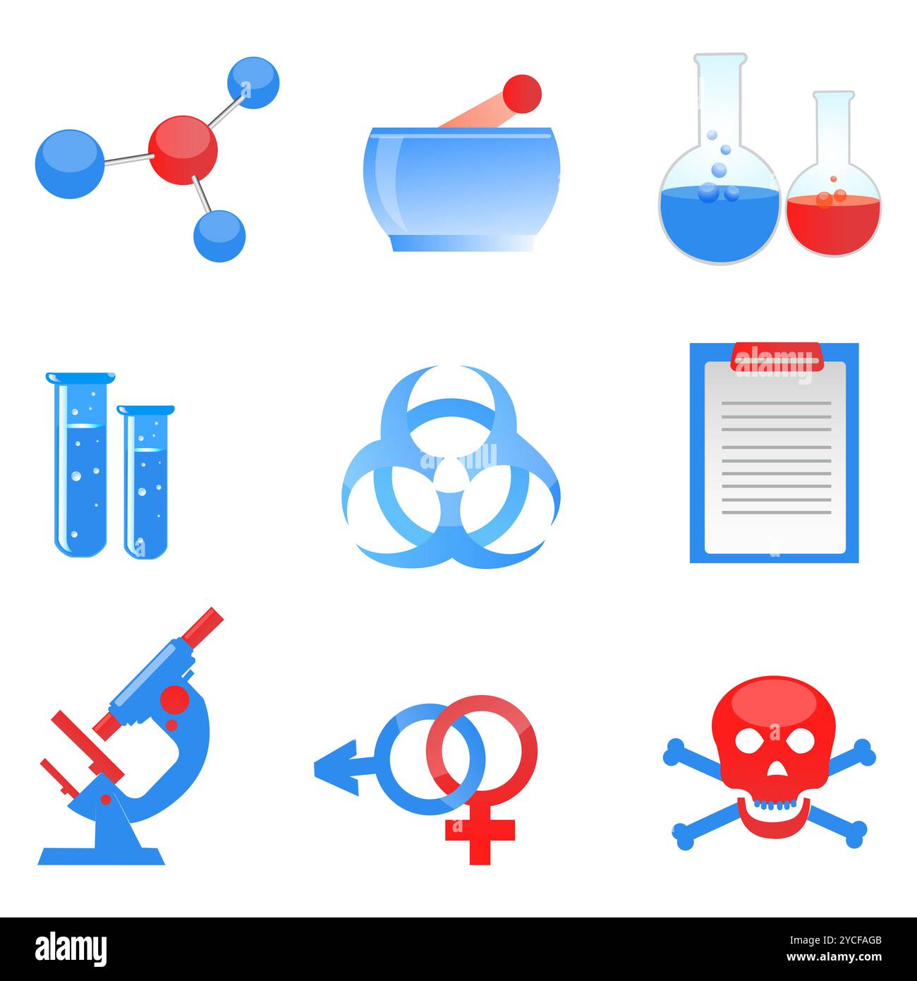 Illustration des différents types de medical icon set Banque D'Images