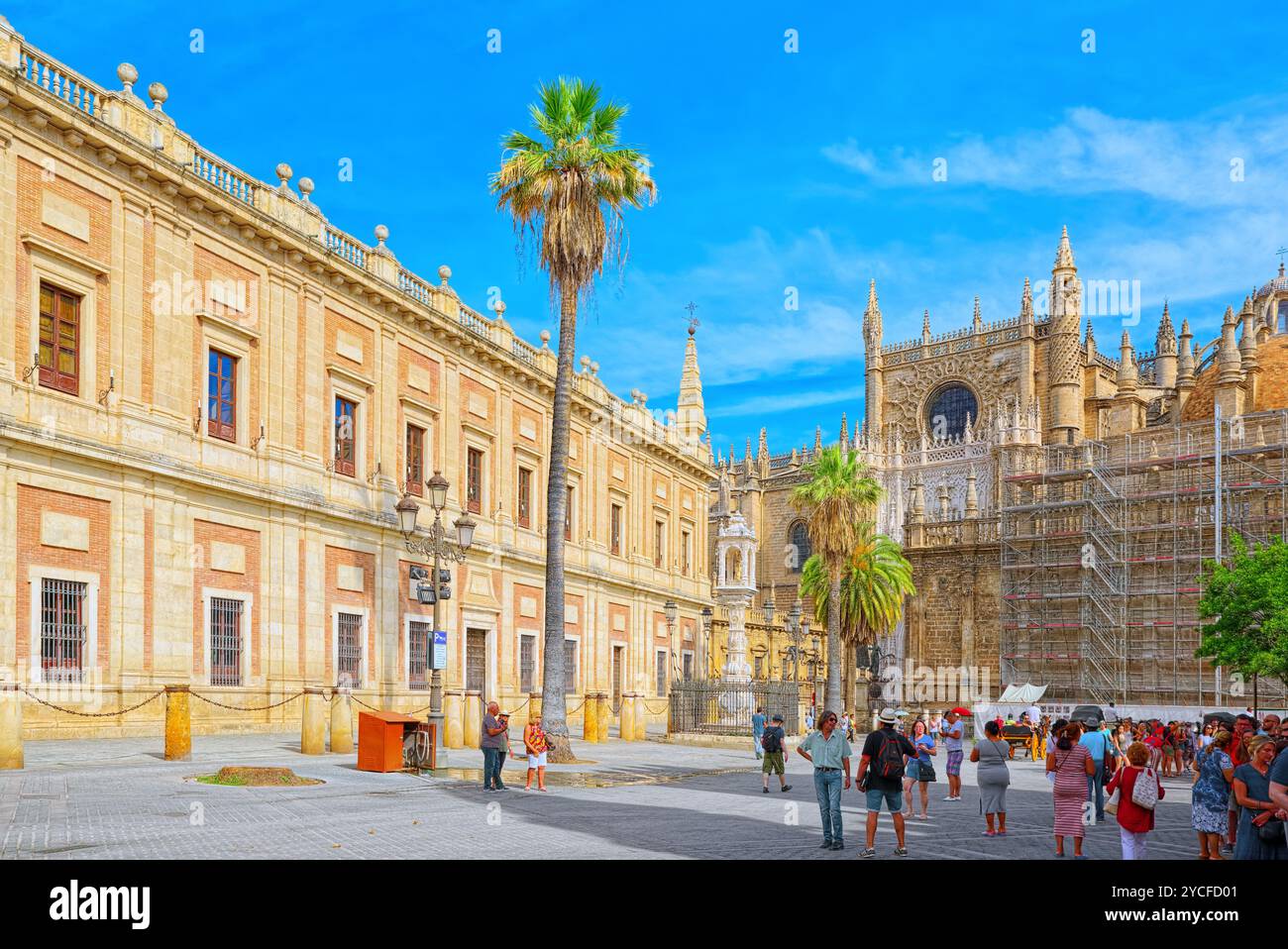 Séville, Espagne - Juin 09, 2017 : Archives générales des Indes (Archivo General de Indias), installé dans l'ancien ou d'échange de Séville, Espagne Banque D'Images