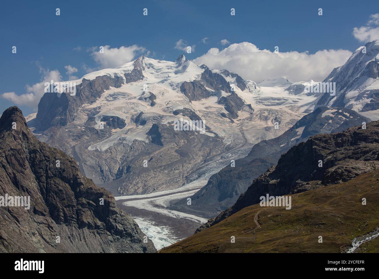Massif du Monte Rosa, glacier du Gornergrat, Valais, Alpes Banque D'Images