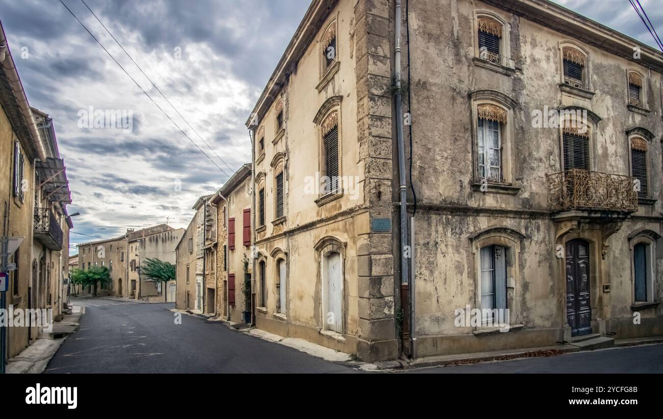 Rue de L'Etoile à Bizanet. Banque D'Images