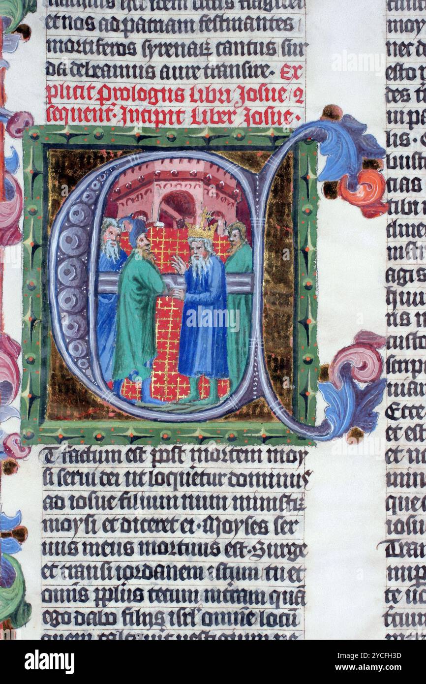 Illustration dans un vieux livre de la bible Banque D'Images Illustration dans un vieux livre de la bible Banque D'Images