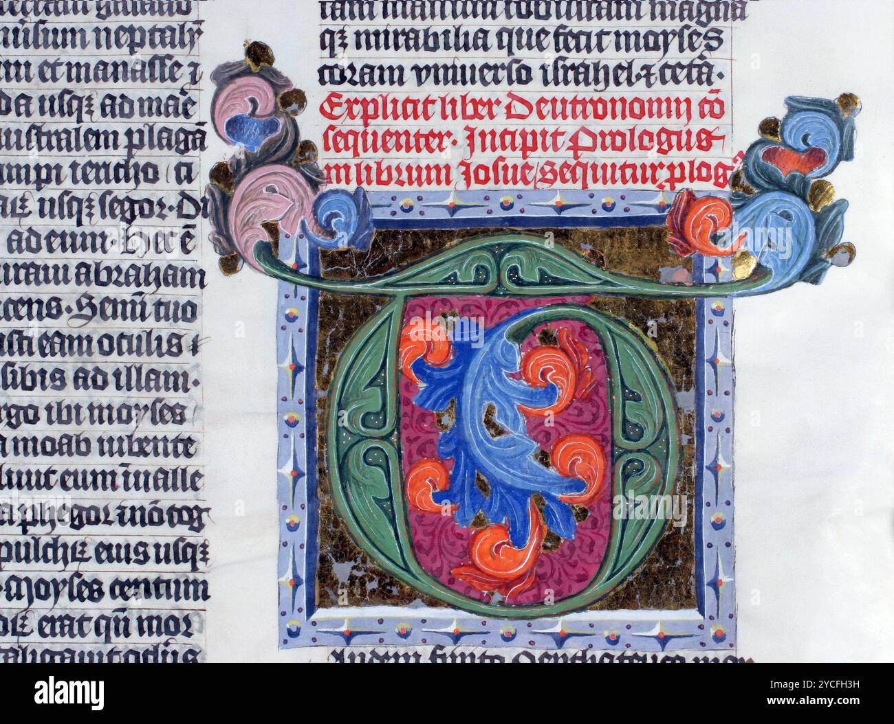 Illustration dans un vieux livre de la bible Banque D'Images Illustration dans un vieux livre de la bible Banque D'Images