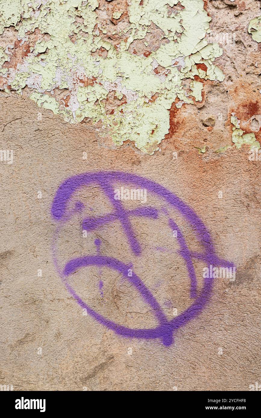 façade délabrée d'un bâtiment, ancienne, cassée, fond, texture Banque D'Images