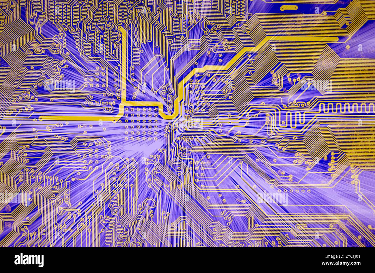 Fond abstrait de carte de circuit électronique Hi-Tech Banque D'Images