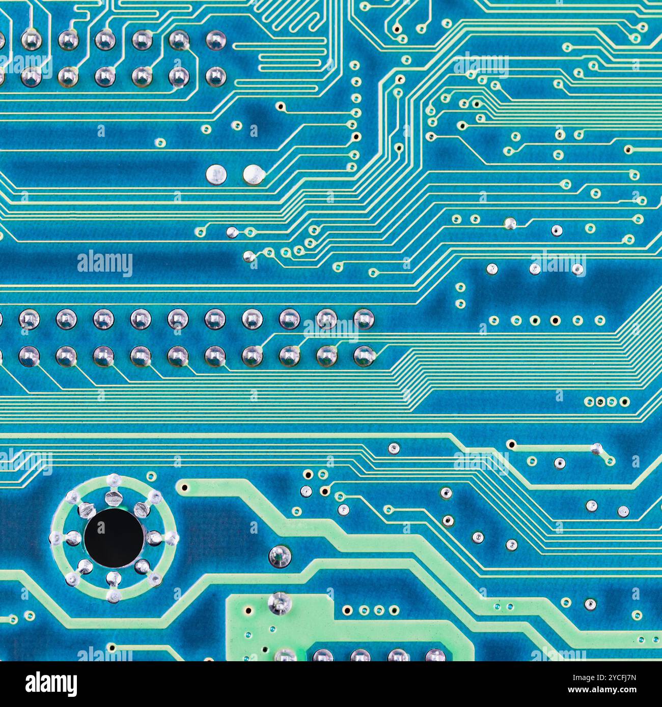 Carte électronique Hi-tech texture bleue Banque D'Images