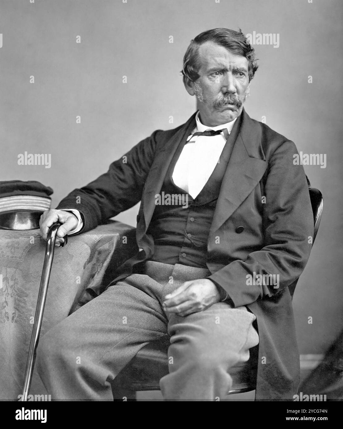 DAVID LIVINGSTONE (1813-1873) missionnaire et explorateur écossais vers 1864 Banque D'Images