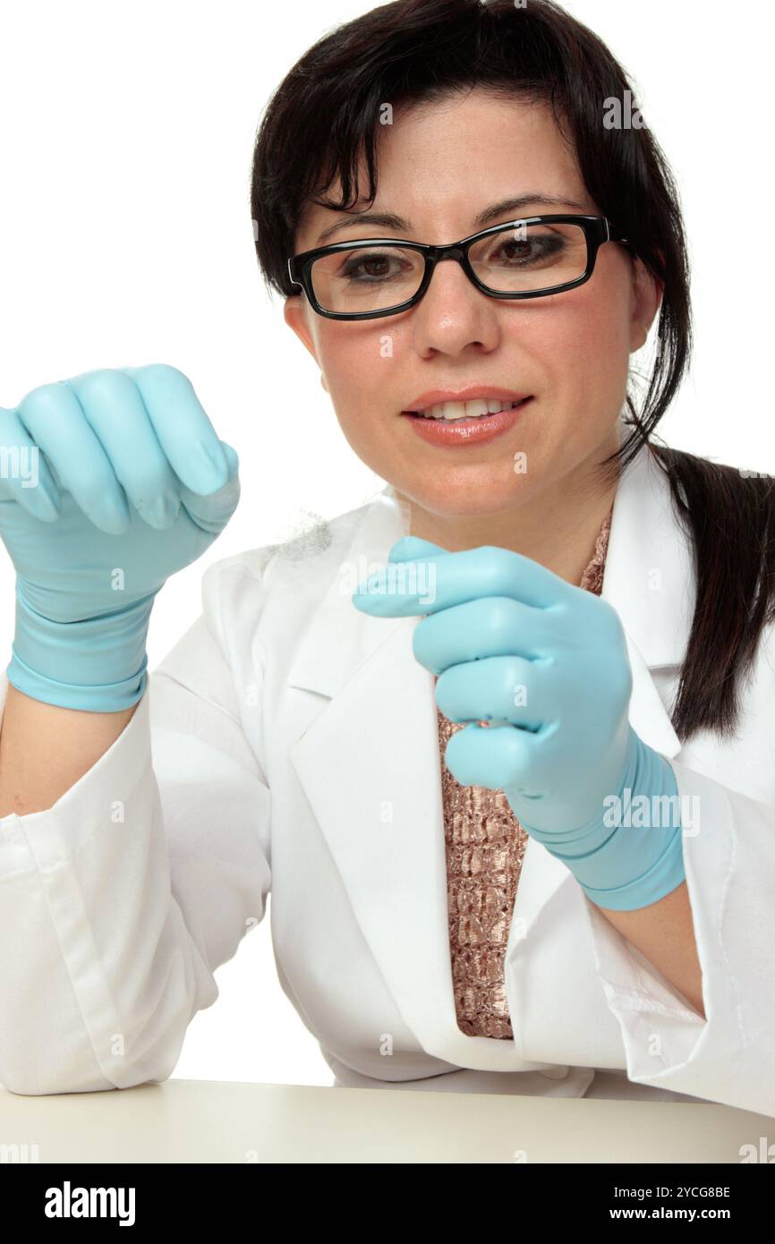 Scène de crime avec un échantillon d'empreintes digitales Banque D'Images