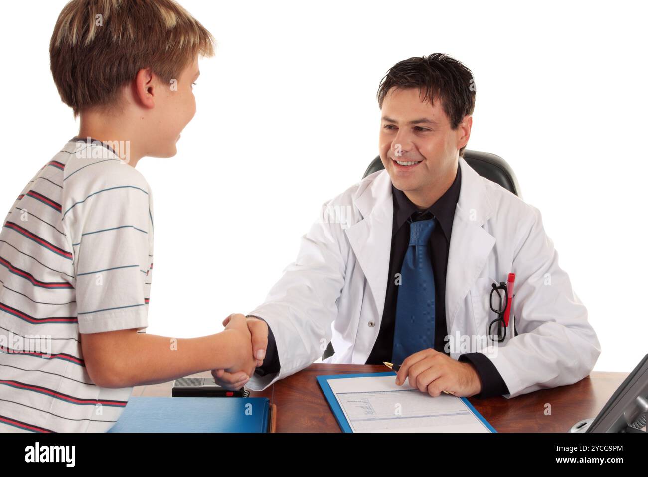 Doctor shaking hands Banque D'Images