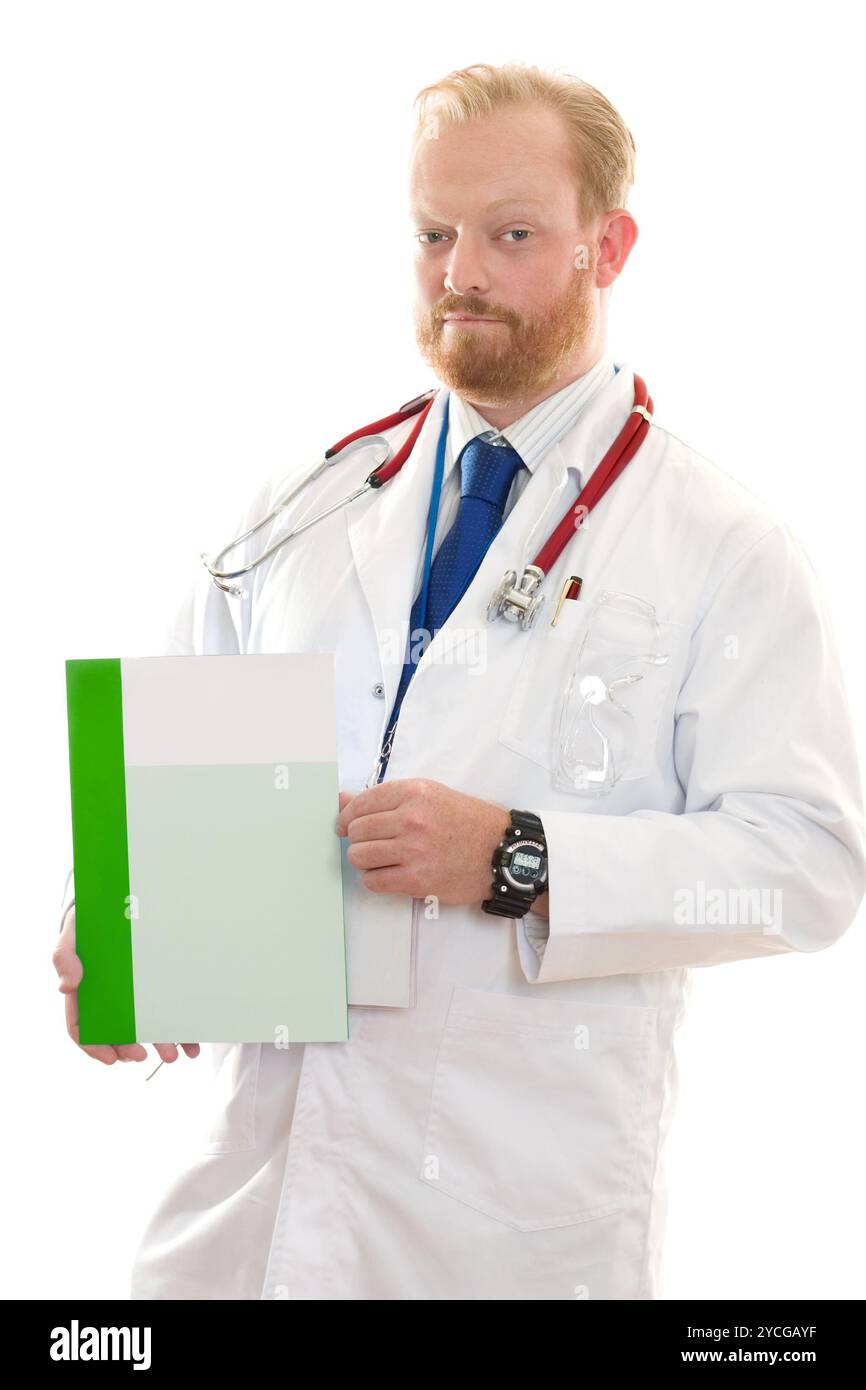 Docteur avec faits médicaux Banque D'Images