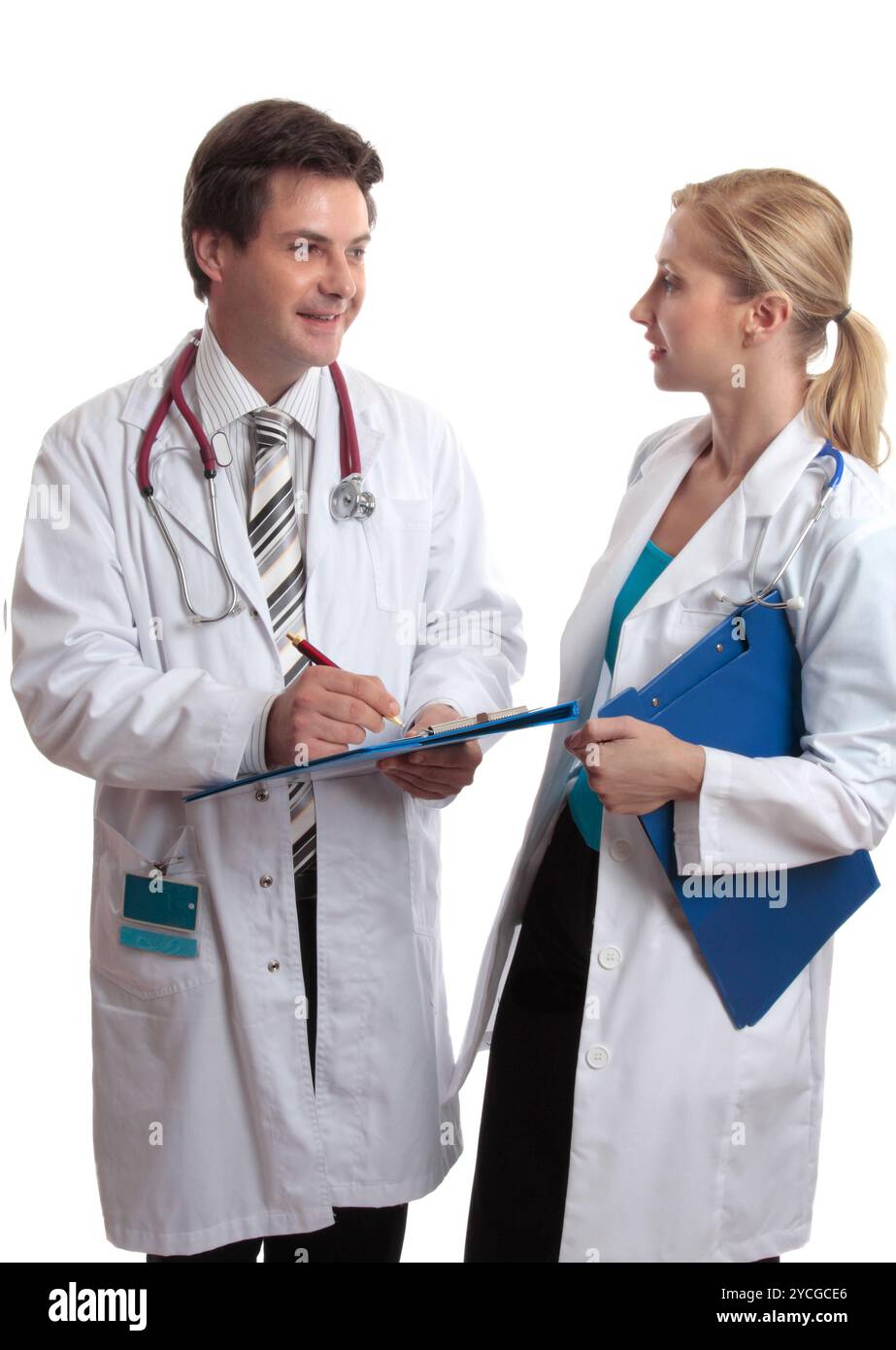 Les médecins en discussion Banque D'Images