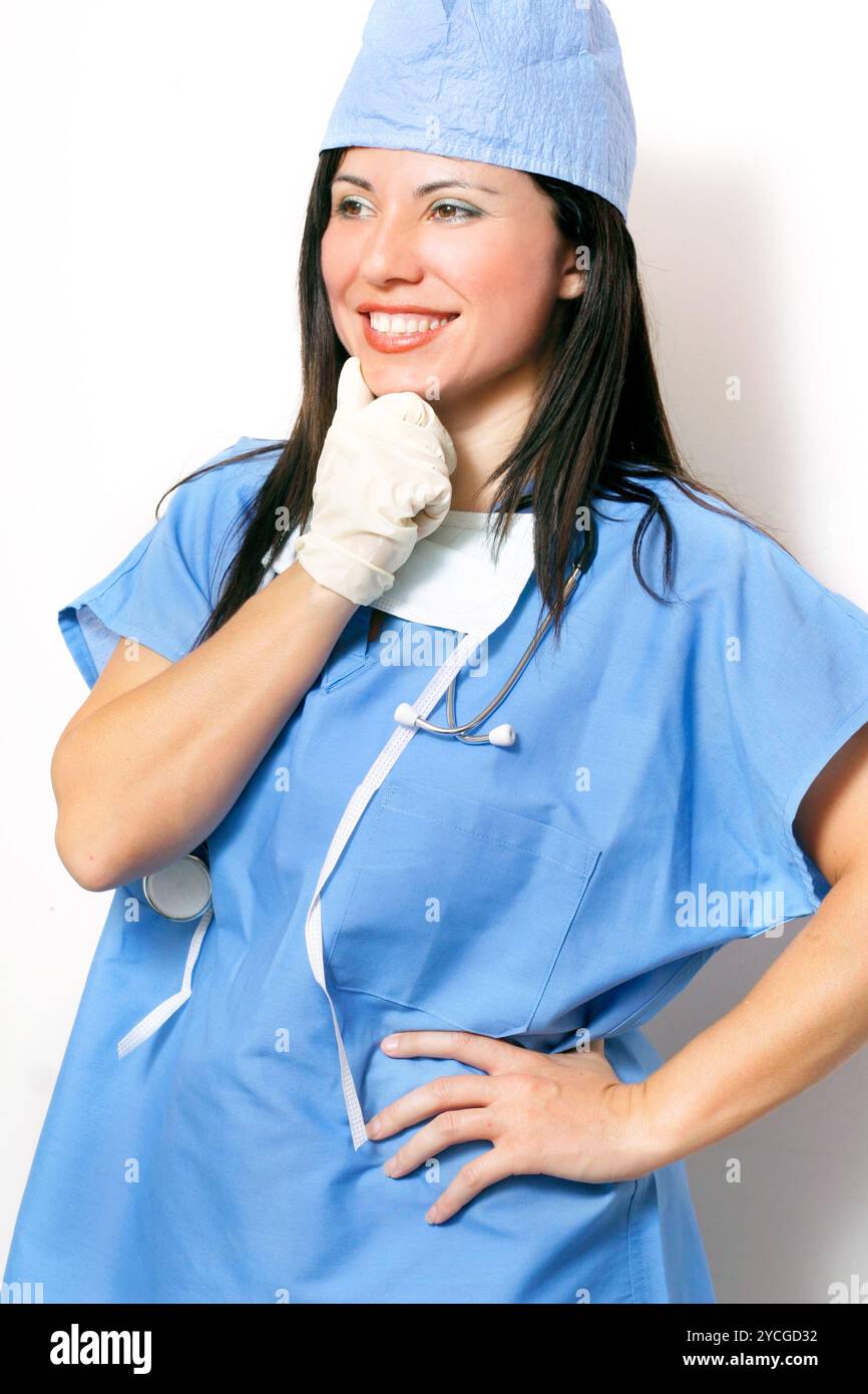 Professionnel de la santé souriant Banque D'Images