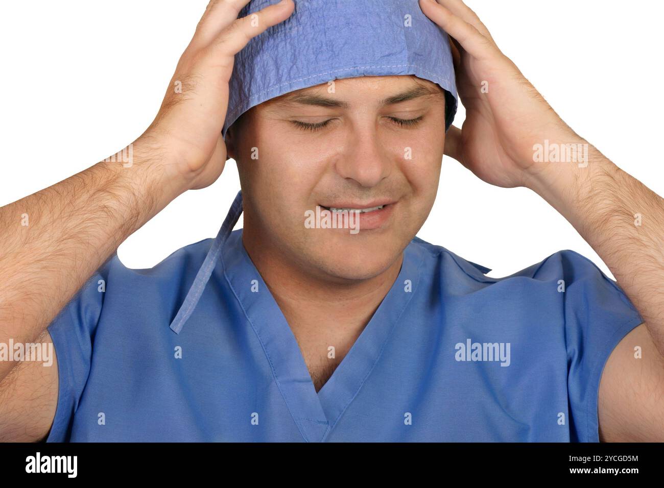 Stress lié au travail par quarts ou accident médical Banque D'Images