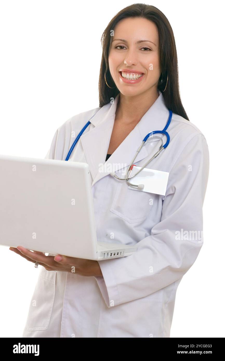 Travailleur de la santé souriant Banque D'Images