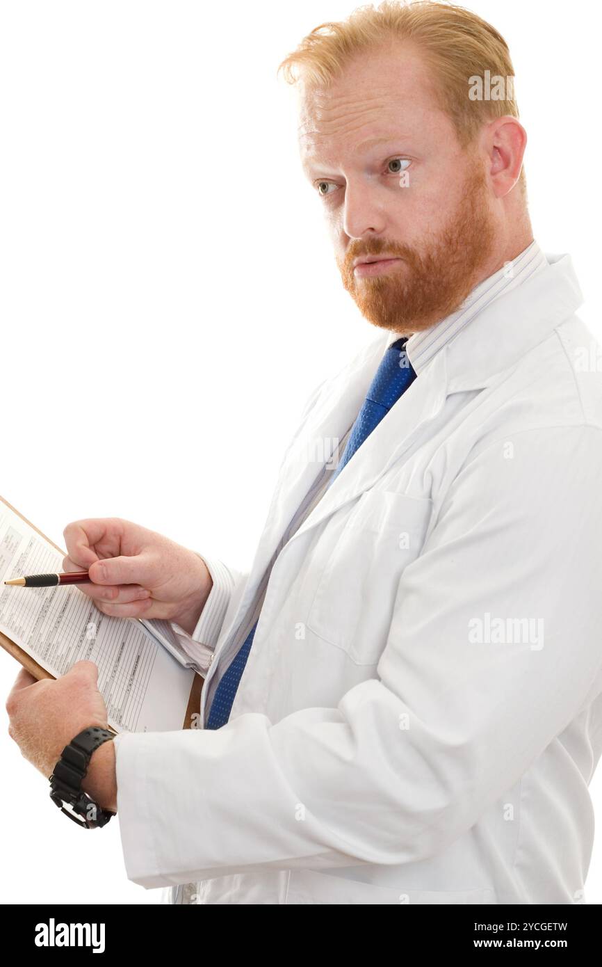 Médecin ou scientifique discutant d'informations Banque D'Images