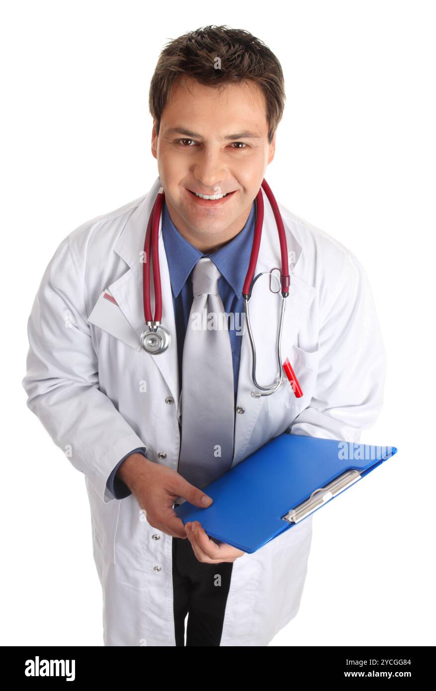 Médecin avec dossier médical. Banque D'Images