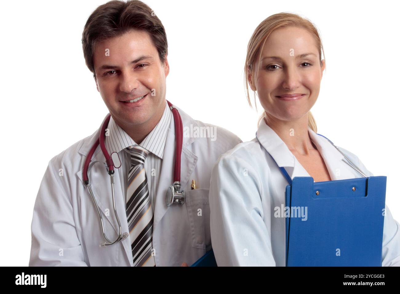 Personnel médical de l'heureux Banque D'Images