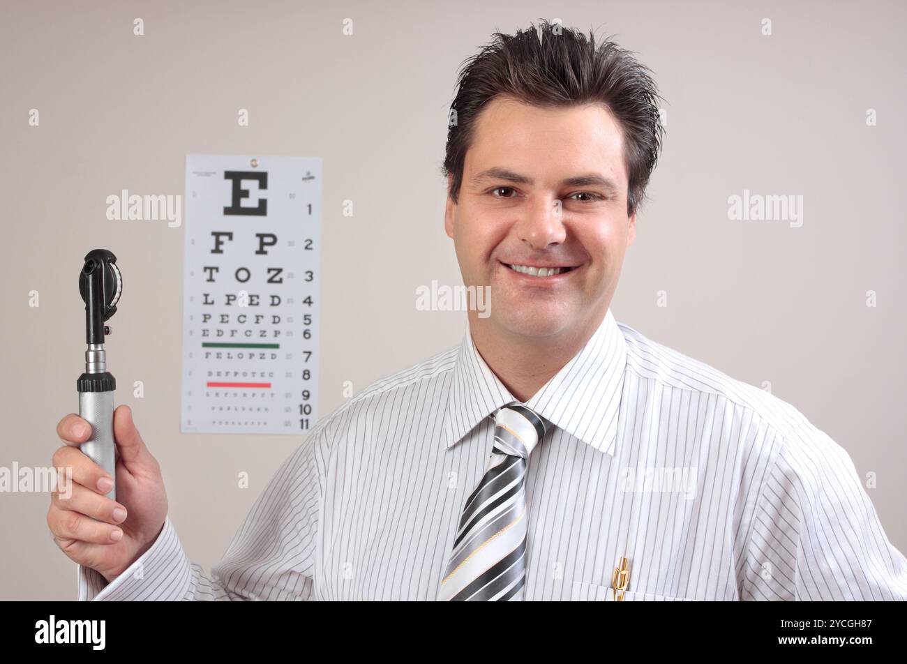 Médecin ou optométriste Banque D'Images