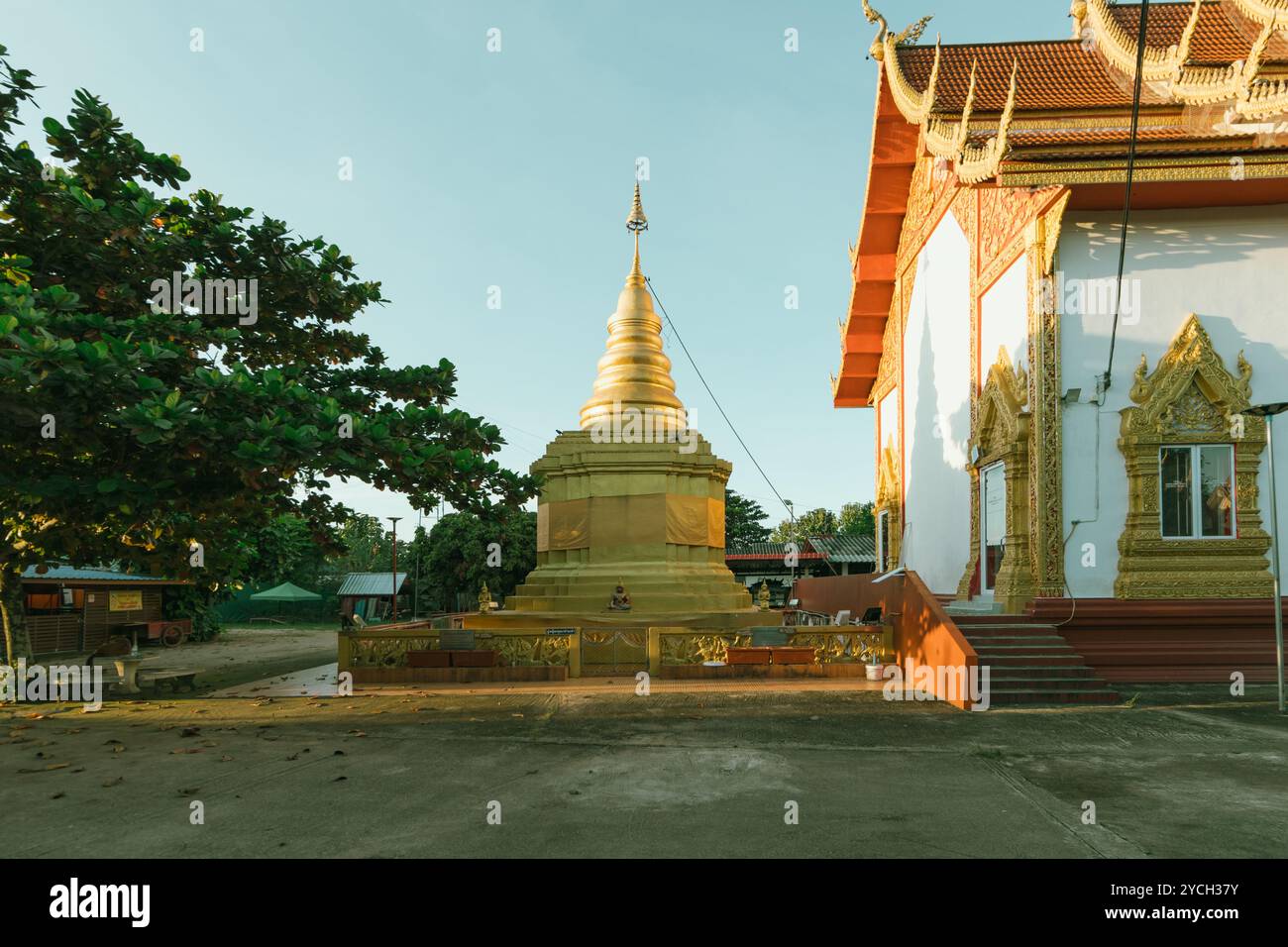 Temple thaïlandais (Wat San ma mao), Chiang Rai, Thaïlande Banque D'Images