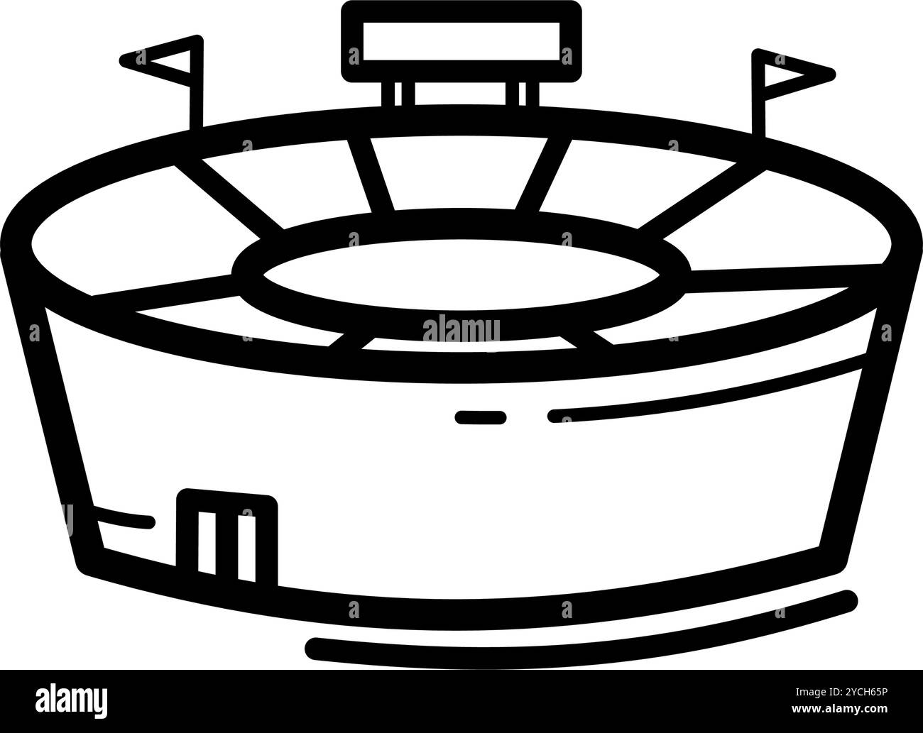 stade de sport - icône vectorielle Illustration de Vecteur