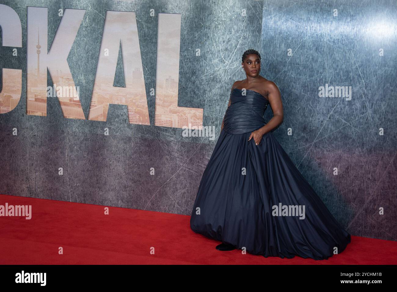 Londres, Royaume-Uni. 23 octobre 2024. Lashana Lynch assiste à la première britannique de 'The Day of the Jackal' au Queen Elizabeth Hall. Crédit : SOPA images Limited/Alamy Live News Banque D'Images