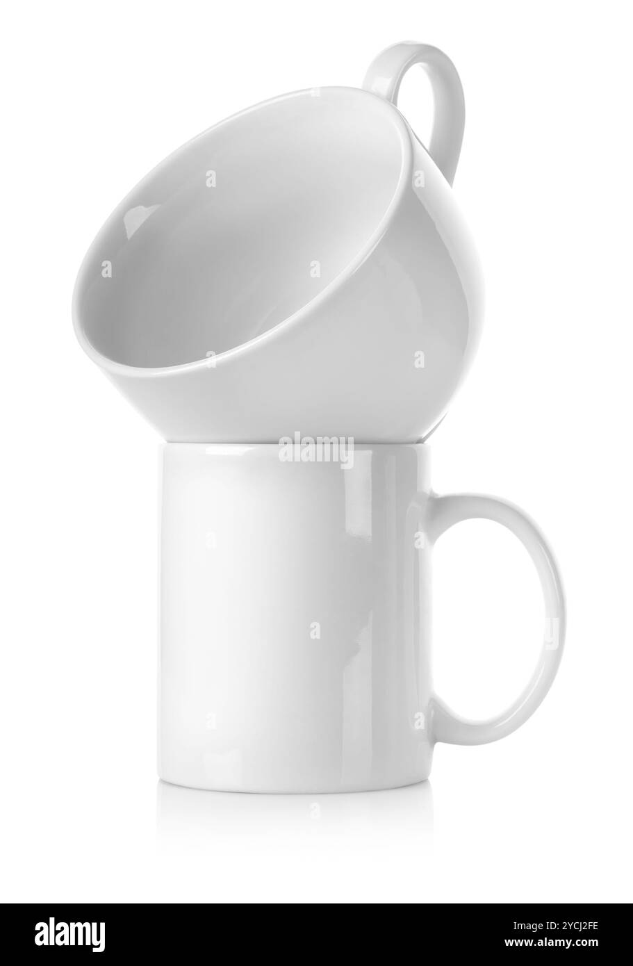 Deux tasse blanche Banque D'Images Deux tasse blanche Banque D'Images