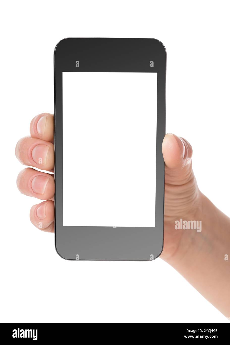 Communicator noir dans la main Banque D'Images