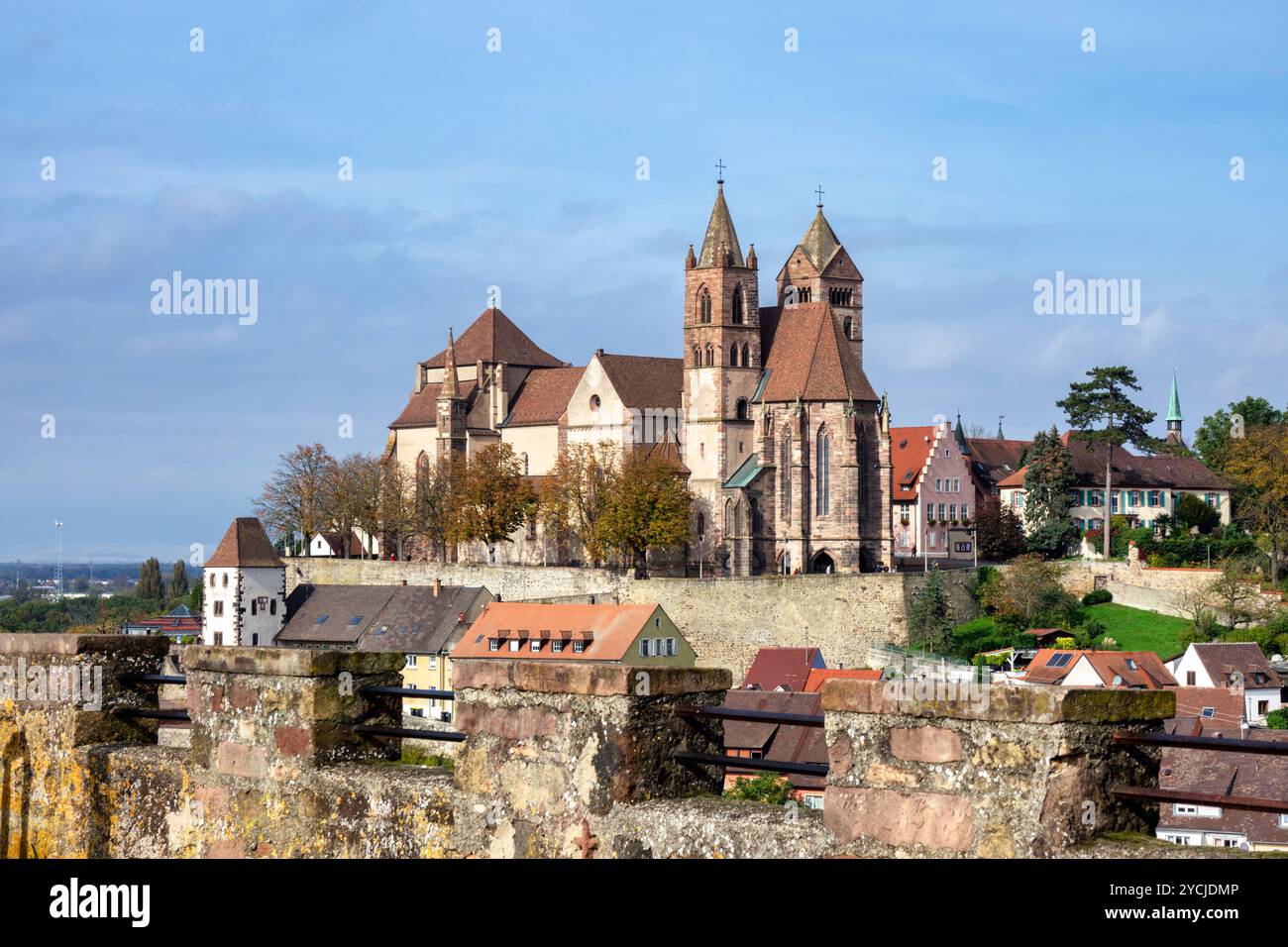 European City, Breisach am Rhein, Landmark, équipé Stephansmünster Banque D'Images