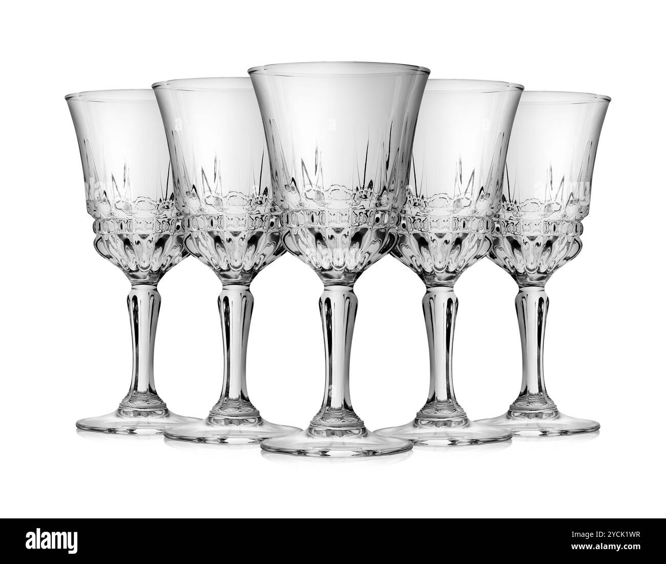 Verre de vin vide Banque D'Images