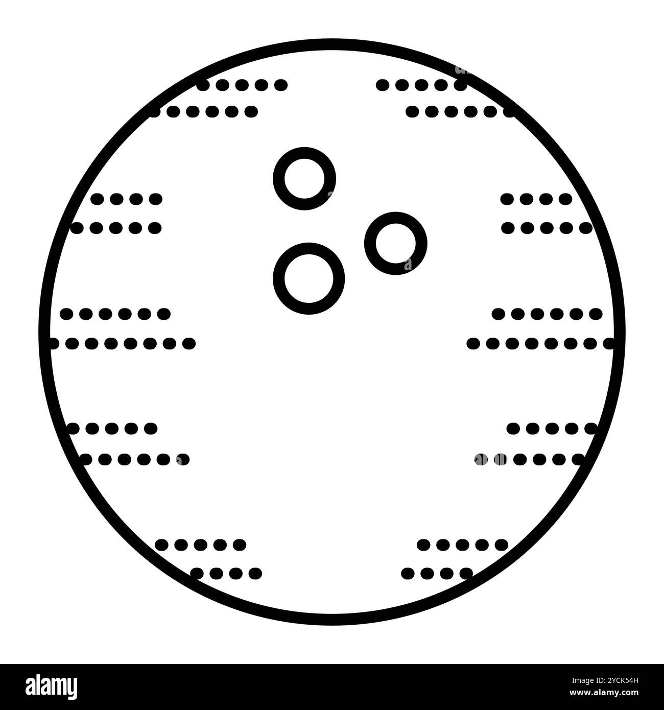 Boule de bowling Black Line. Illustration monochrome vectorielle, icône de l'équipement sportif, trait modifiable Illustration de Vecteur