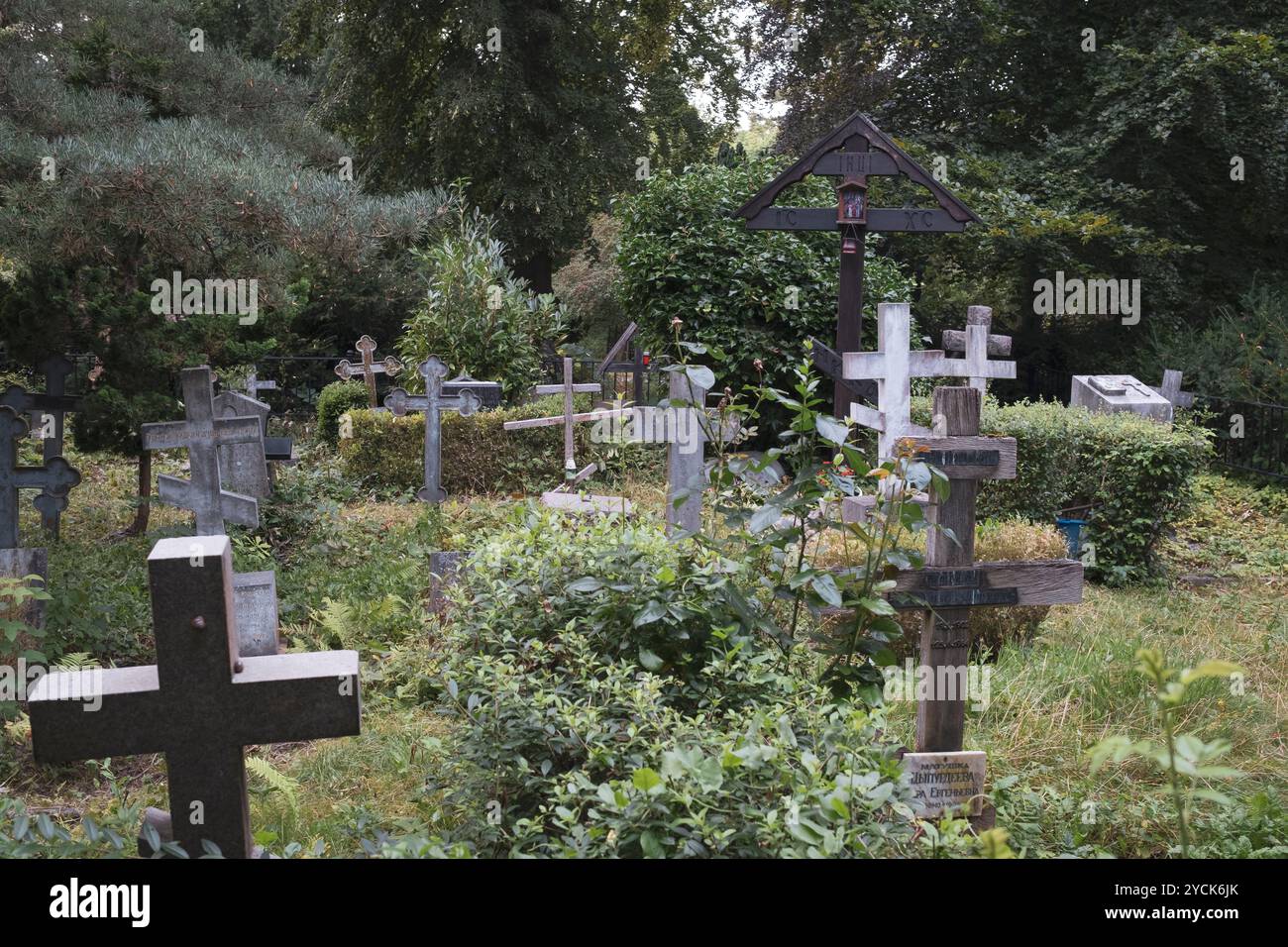 La section orthodoxe russe du cimetière Assistens à Copenhague, Danemark Banque D'Images