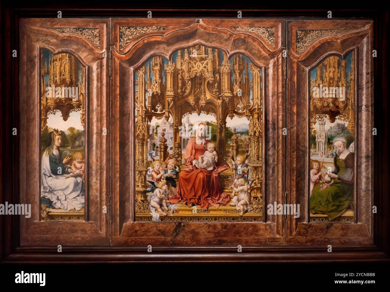 Gravure Originale Portrait Jan Gossaert (Mabuse) Par Henrik Hondius - Période Renaissance