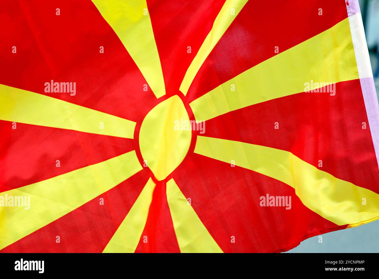 Drapeau macédonien Banque D'Images