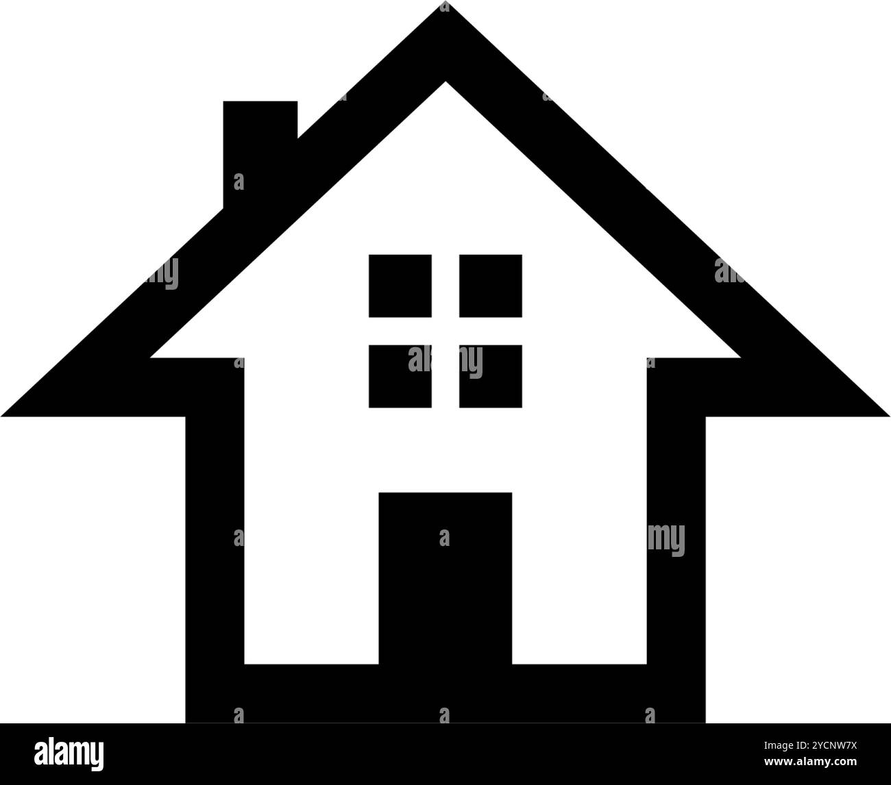 conception de logo de maison d'affaires pour la bande de technologie et la société connexe, vecteur abstrait éditable Illustration de Vecteur