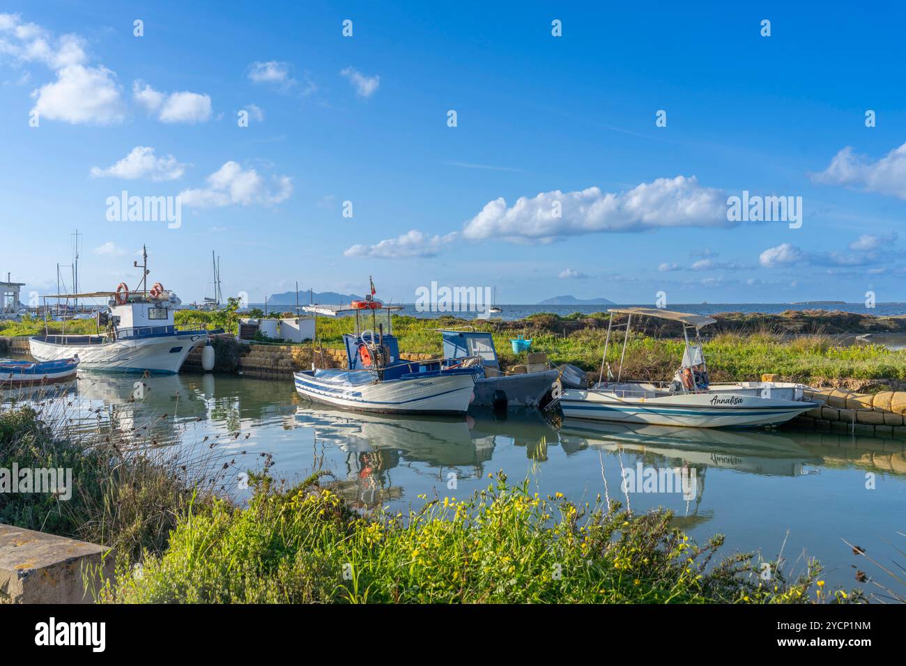 Salines, Marsala, Trapani, Sicile, Italie Banque D'Images