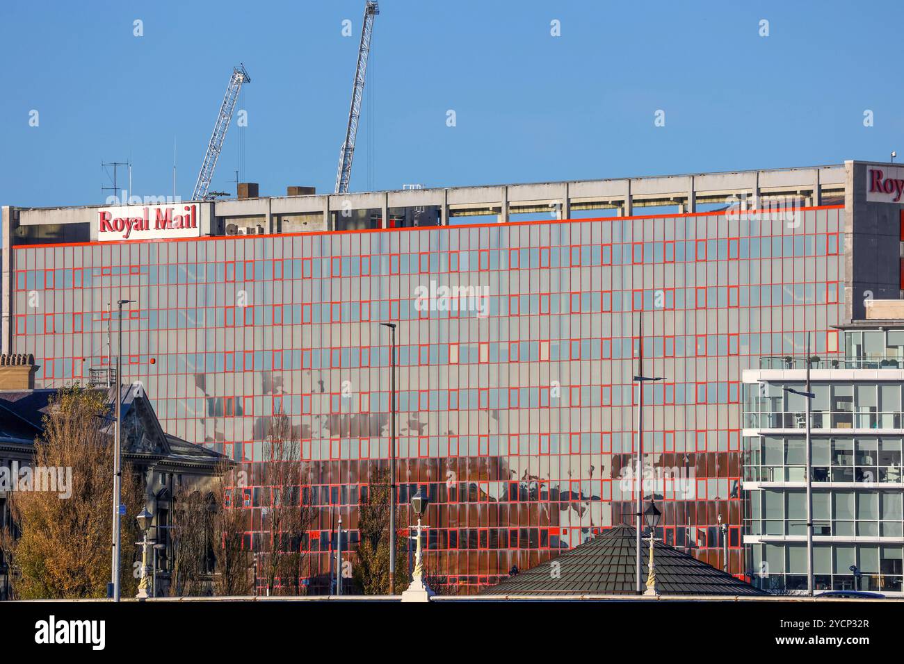 Bureau principal de livraison du courrier de Belfast, bureau Royal mail Block Delivery centre Tomb Street, Belfast. Banque D'Images