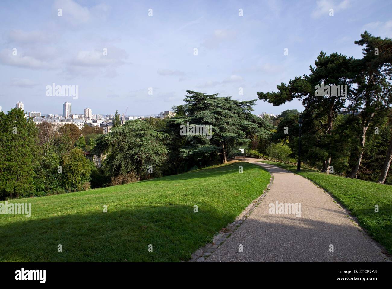 Parc des Buttes-Chaumont, Paris Banque D'Images