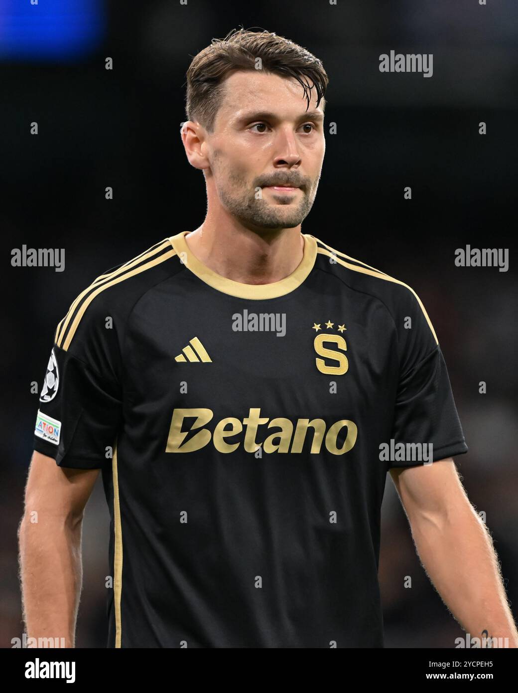 KAAN Kairinen de Sparta Prague lors de l'UEFA Champions League, League Stage Manchester City v Sparta Prague au stade Etihad, Manchester, Royaume-Uni, 23 octobre 2024 (photo de Cody Froggatt/News images) Banque D'Images
