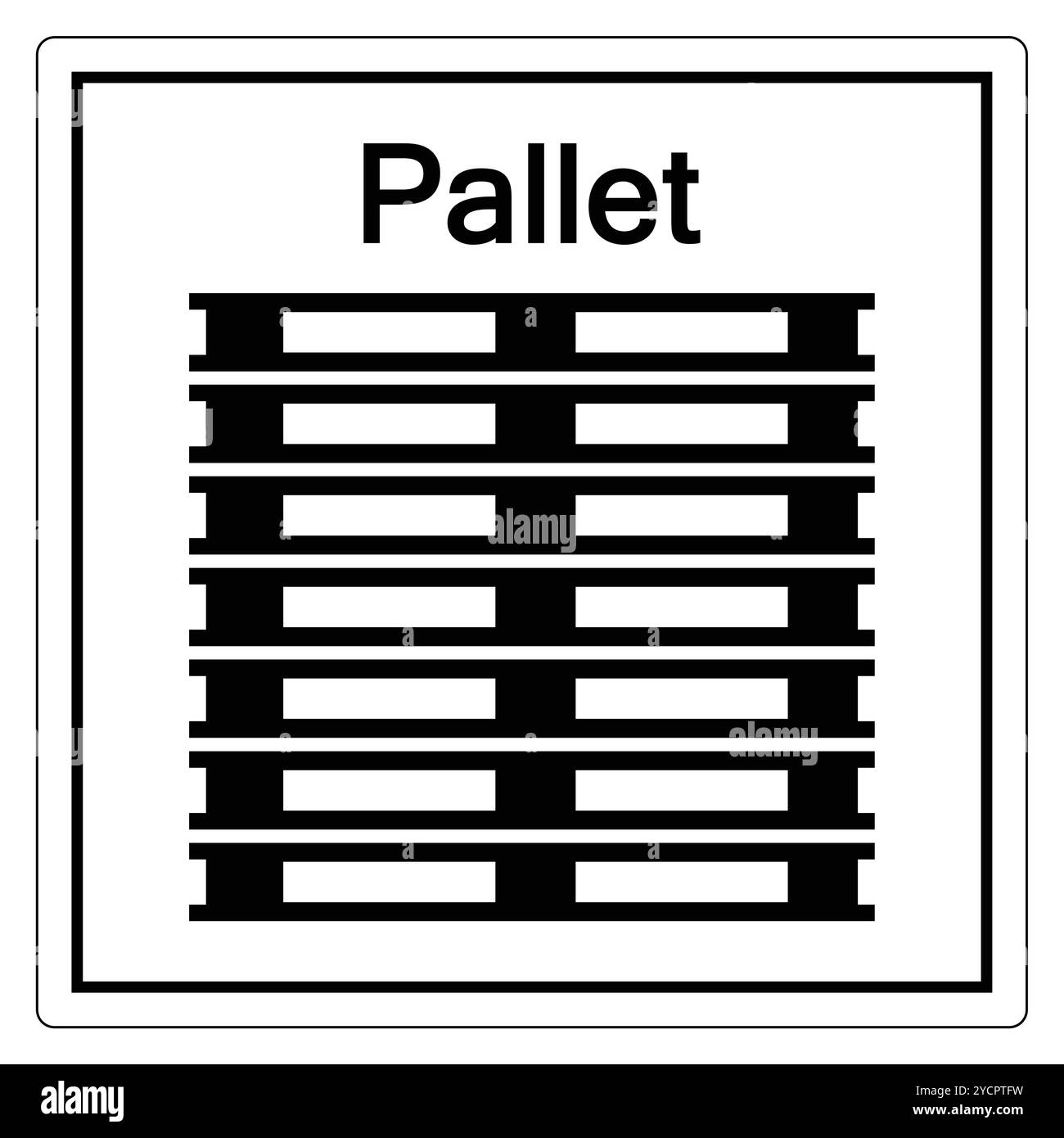 Cette icône de palette simple est parfaite pour représenter les concepts de stockage, de logistique et de transport. Il dispose d'un design clair idéal pour les ap d'entrepôt Illustration de Vecteur