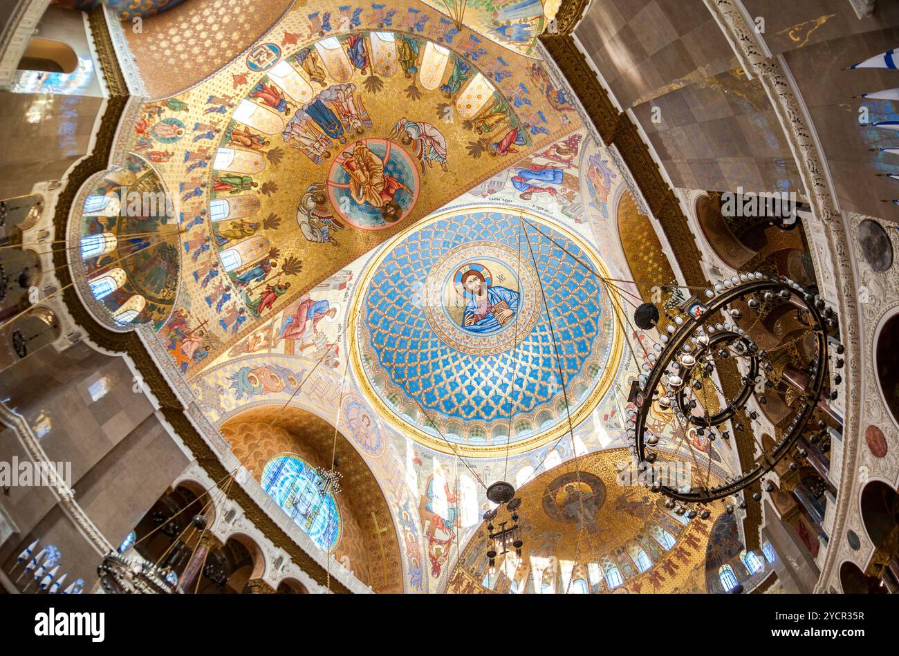 La peinture sur le dôme de la cathédrale de Saint Nicolas, près de Saint-Pétersbourg Banque D'Images