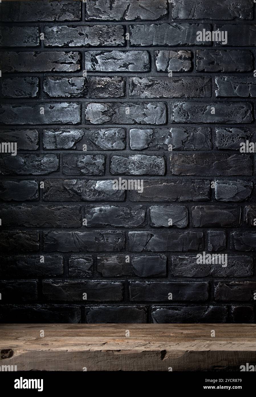 Mur de brique et de table Banque D'Images