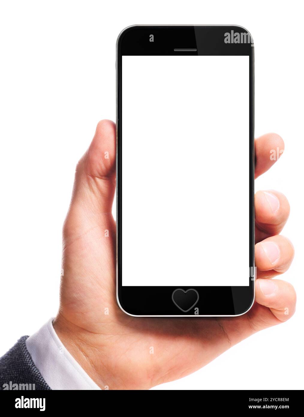 Smartphone moderne en main Banque D'Images