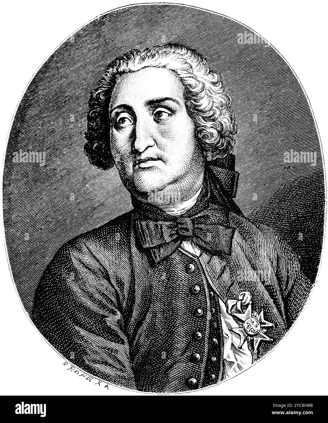 Louis Marchand (Lyon 1669, Paris 1732) portrait, orgue et pianiste exceptionnellement virtuose, technique de jeu exceptionnelle, histoire de la musique allemande Banque D'Images